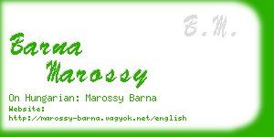 barna marossy business card